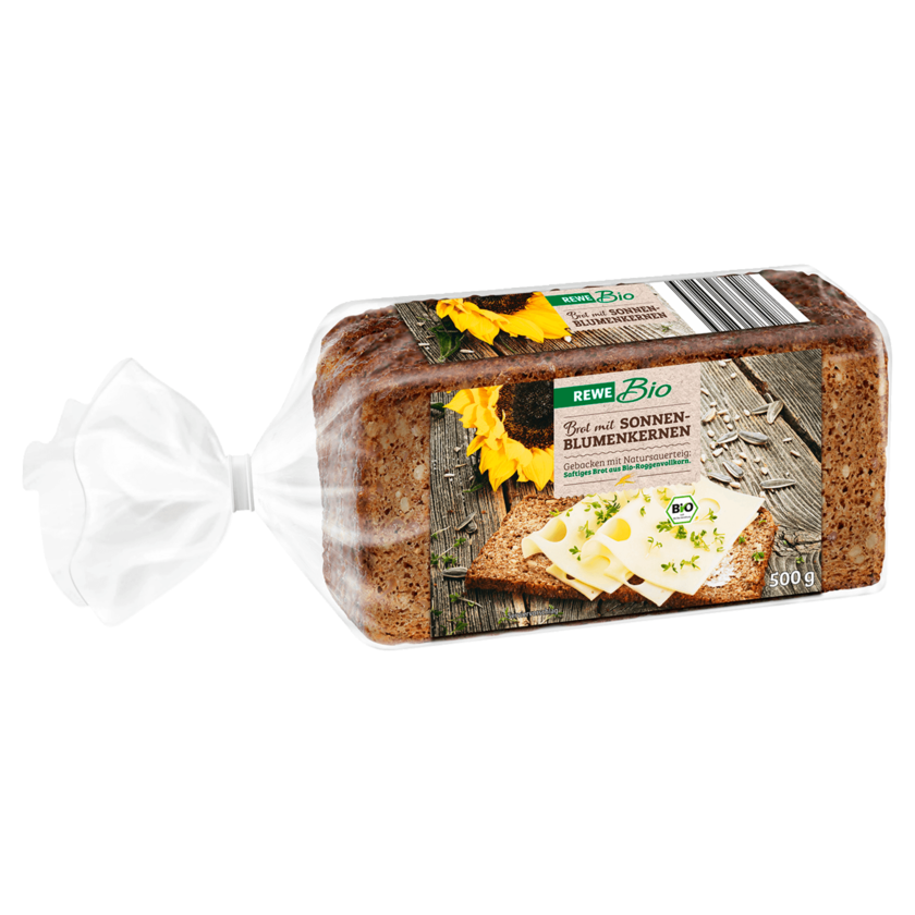 REWE Bio Brot mit Sonnenblumenkernen 500g